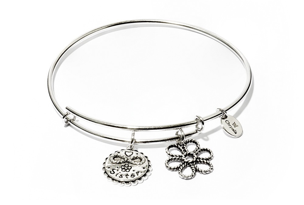 Chrysalis Friend & Family Collection - Sister Expandable Bangle Rhodium ...