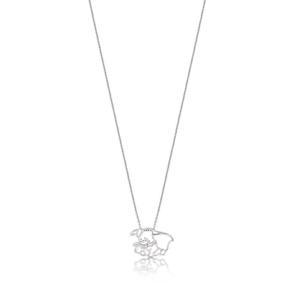 Disney Couture Kingdom Junior - Dumbo - Dumbo Outline Necklace White Gold