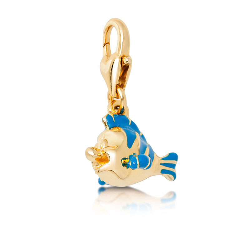Disney Couture Kingdom The Little Mermaid Flounder Bracelet Charm