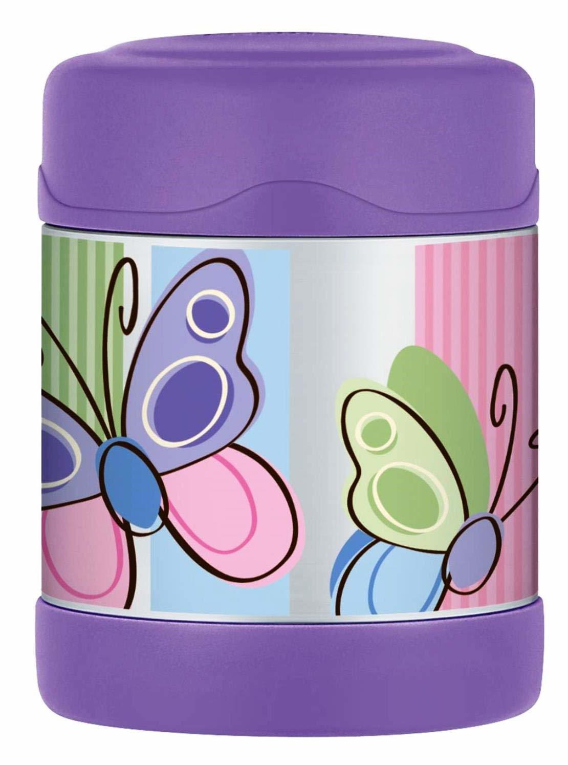 THERMOS Food Jar 290ml Purple Butterfly Kids Lunch Box AUTHENTIC Fast