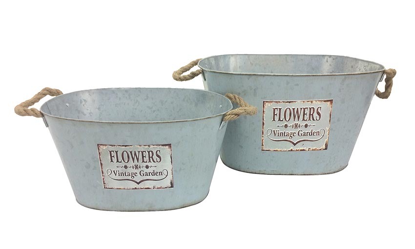 French Blue Set 2 Ice Buckets E309020