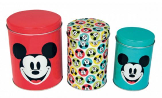 Disney Kitchen Mickey Mouse Canisters Set Of 3 HBCAN301