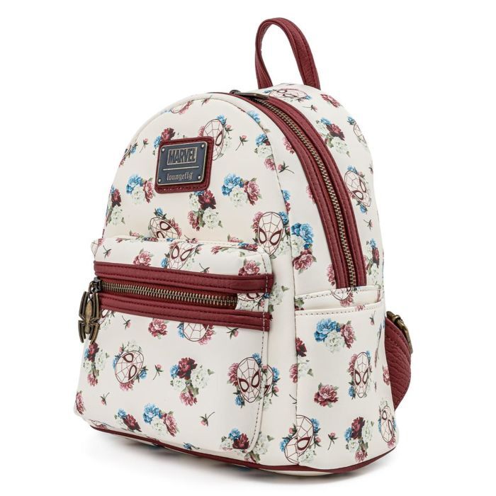Loungefly Marvel Spider-Man Floral Mini Backpack