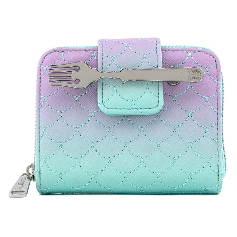 Loungefly Disney The Little Mermaid Ombre Scales Zip Purse