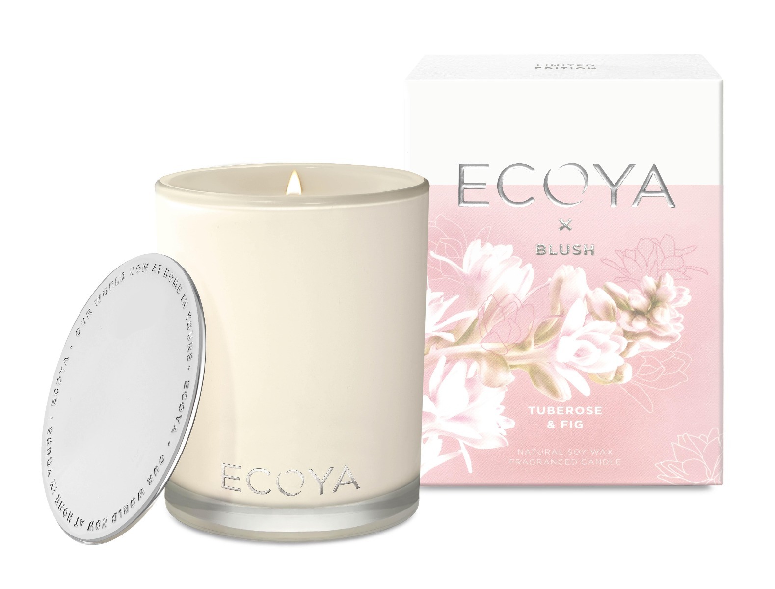 Ecoya Limited Edition Madison Jar Candle X BLUSH Tuberose & Fig
