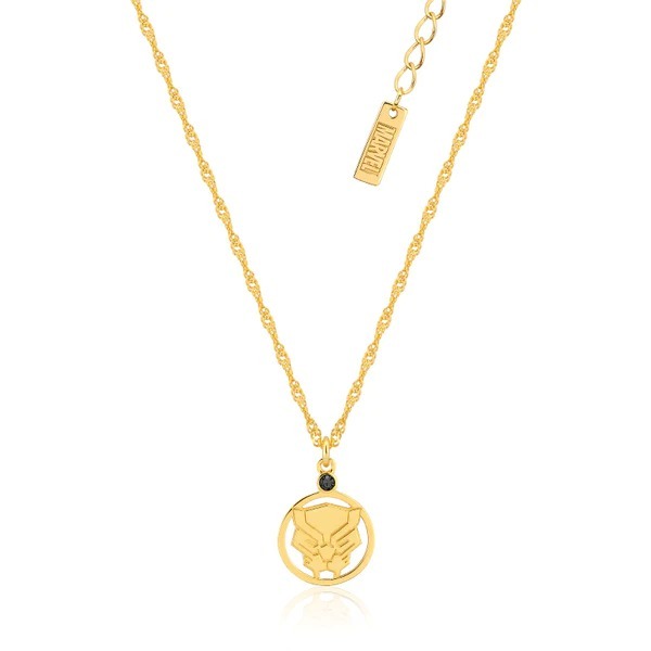 Gold black deals panther necklace