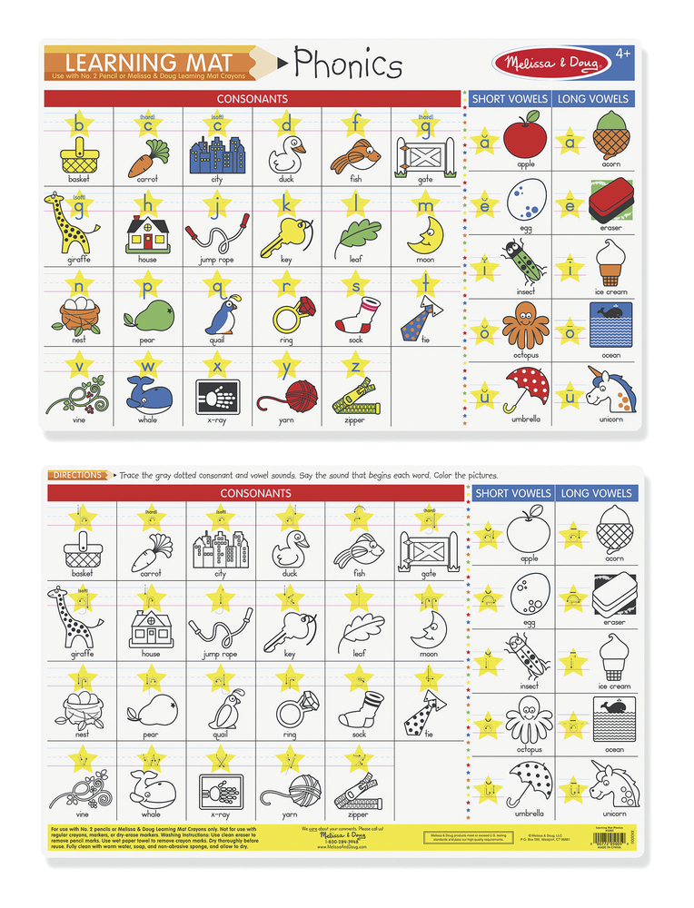 Numbers 1-10 Melissa & Doug Learning Mat Placemat 