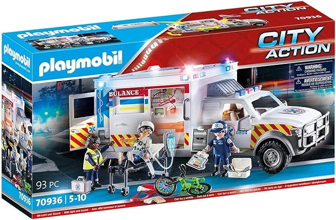Playmobil City Action Rescue Vehicles Ambulance with Lights and Sound