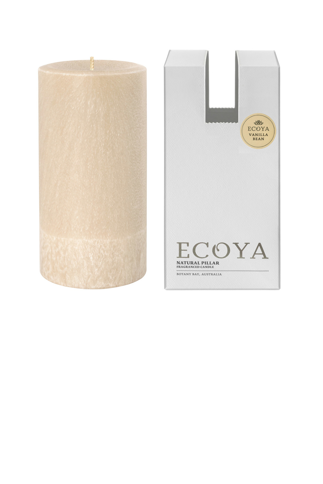 Ecoya Medium Coloured Pillar Candle Vanilla Bean