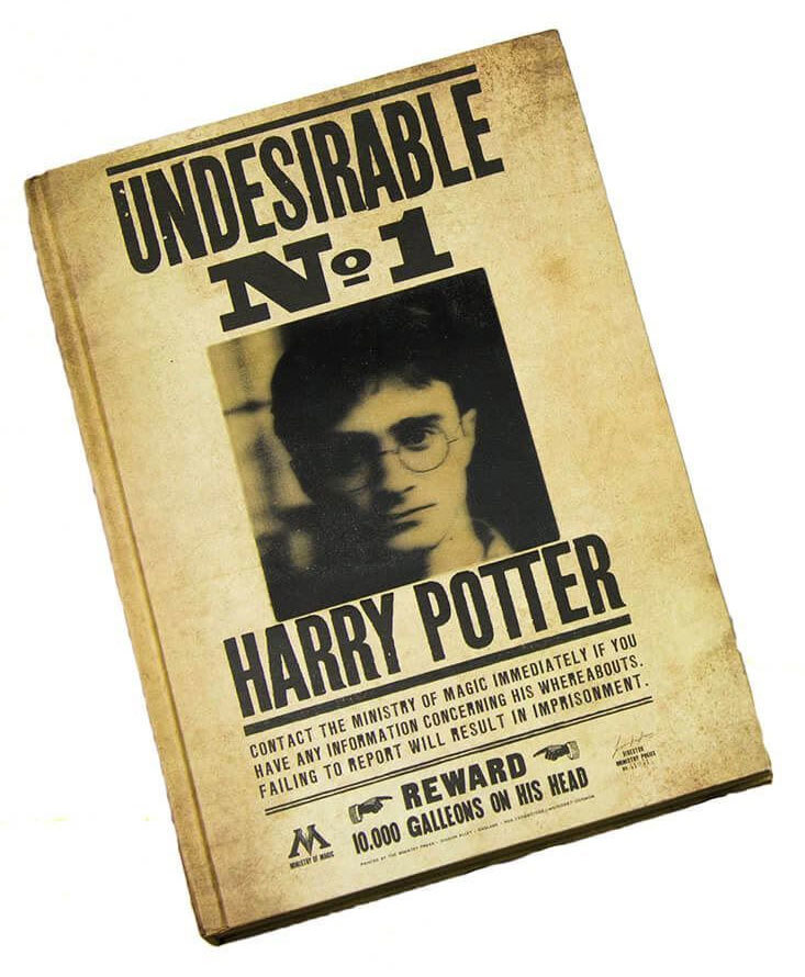 200 Lined Pages Harry Potter Undesirable No 1 3D Lenticular Notebook 