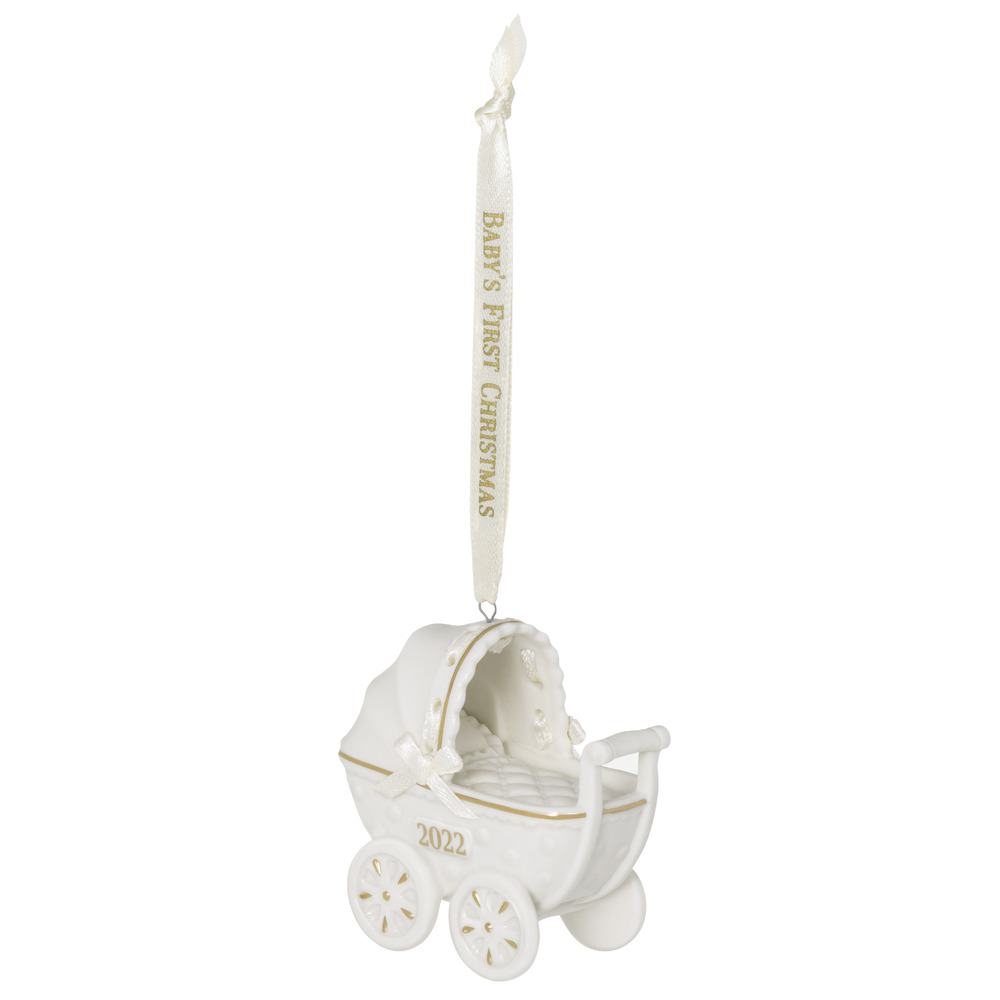 2022 Hallmark Keepsake Ornament Baby's First Christmas Pram Porcelain