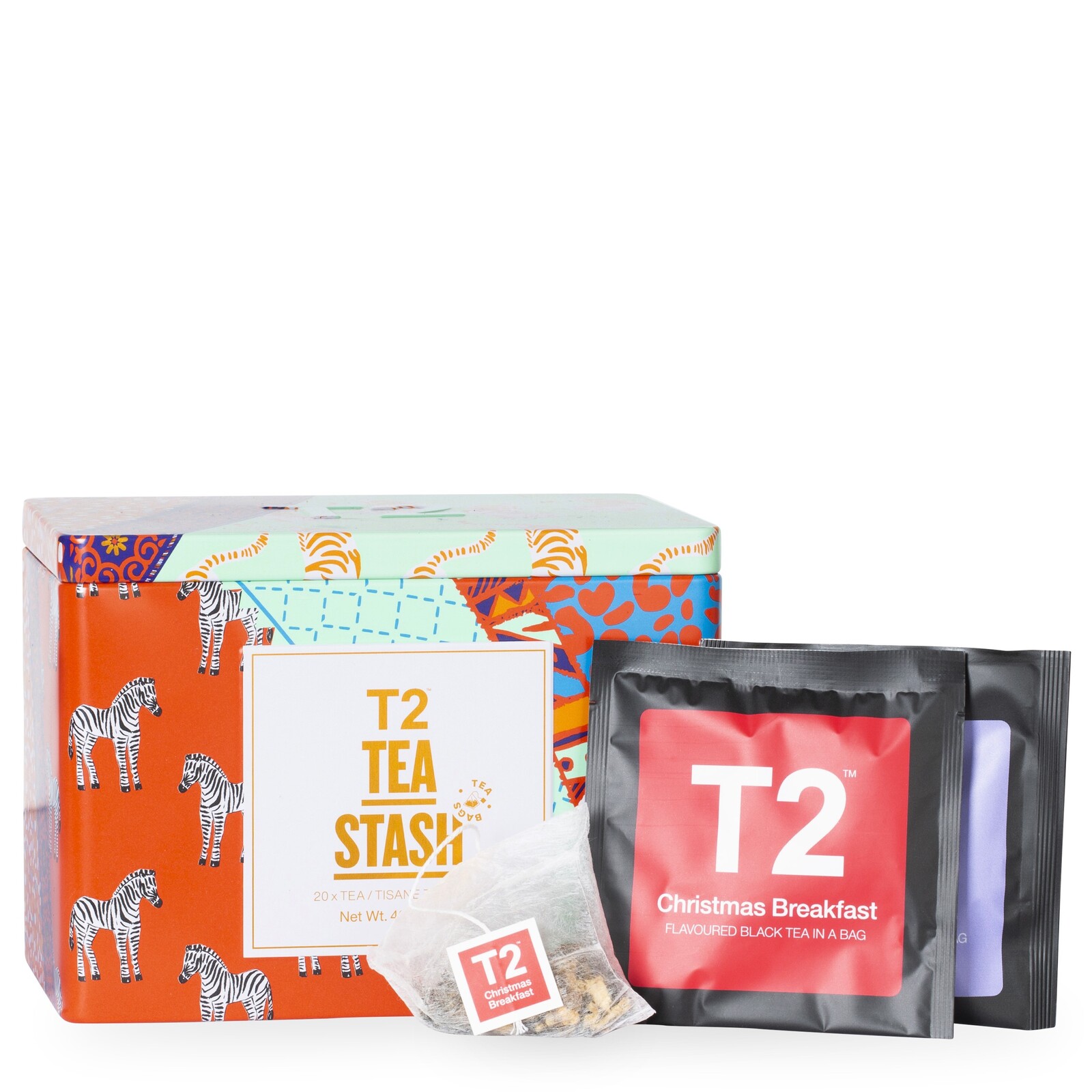 T2 Christmas Teabags x20 Gift Tin Tea Stash