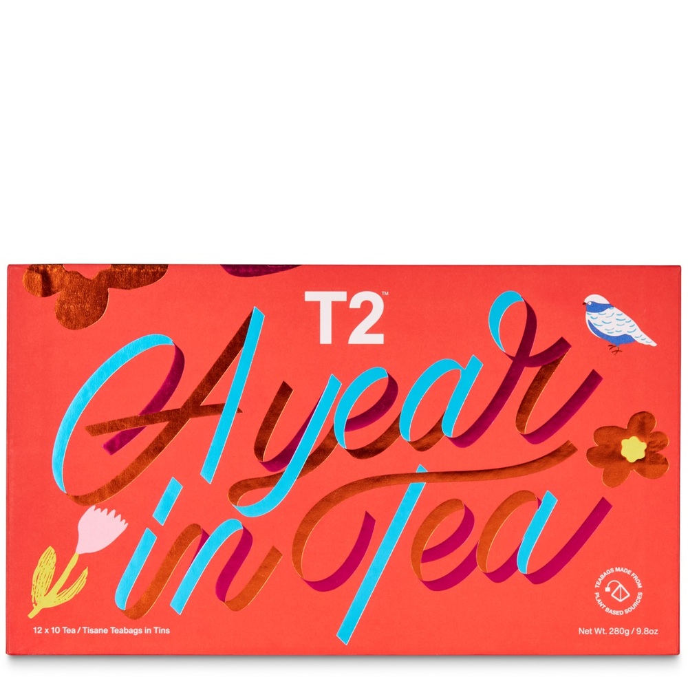 T2 Christmas Teabags feature Box A Year In Tea Icon Collection