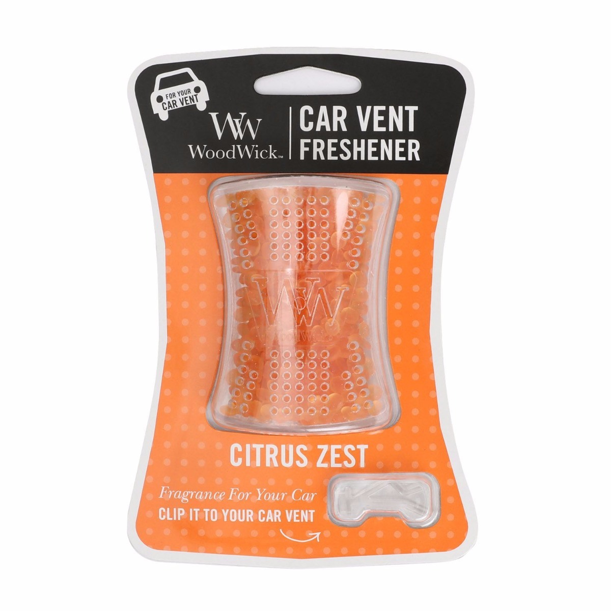 Woodwick Car Vent Freshener Citrus Zest