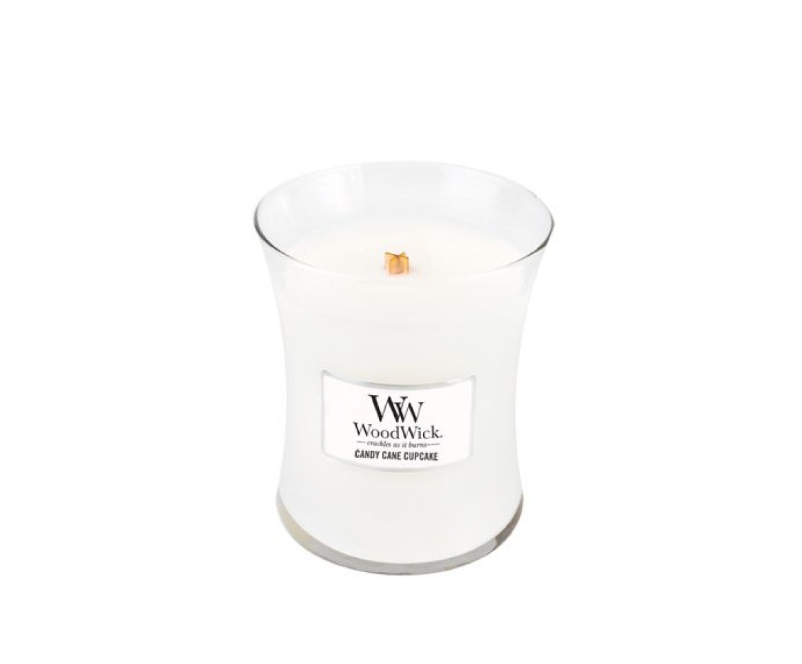 Woodwick Christmas Collection Medium Candle Candy Cane Cupcake