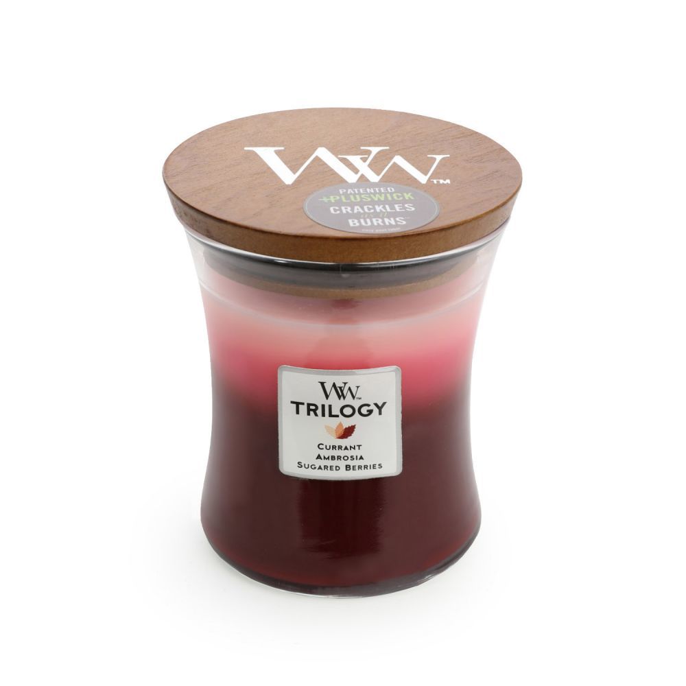 Woodwick Medium Trilogy Candle Fruit Temptation
