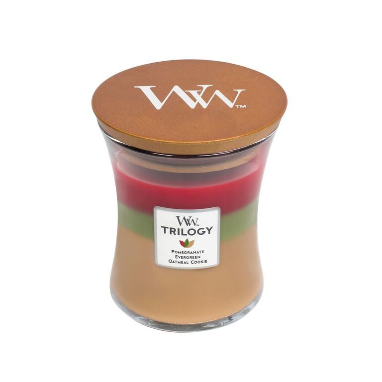 Woodwick Christmas Limited Edition Medium Trilogy Candle Joyful Gathering