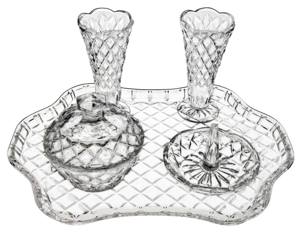 Bohemia Crystal 5 Piece Dressing Table Set