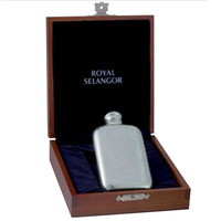 Royal Selangor Classic Gifting - Hip Flask In Wooden Gift Box - 95ml