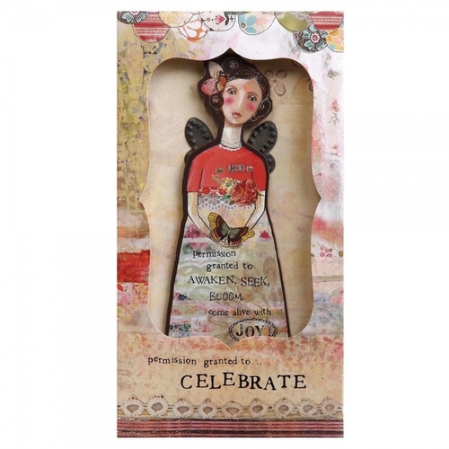 Kelly Rae Roberts Angel Ornament Card - Celebrate