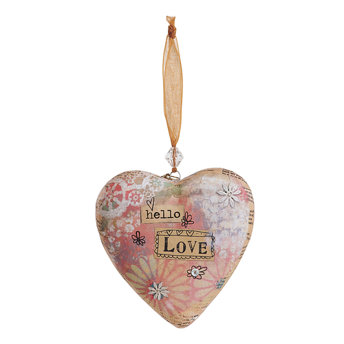 Demdaco Kelly Rae Roberts Hanging Ornament - Hello Love