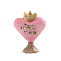 Demdaco Kelly Rae Roberts Heart Sculpture - Permission Granted to Listen