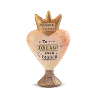 Demdaco Kelly Rae Roberts Heart Sculpture - Permission Granted to Dream