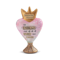 Kelly Rae Roberts Heart Sculpture - Permission Granted to Embrace