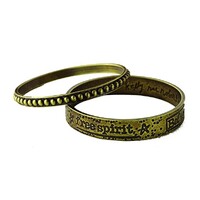 Demdaco Kelly Rae Roberts Jewelry Gold Message Bangles
