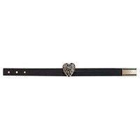 Story Heart Leather Bracelet - Black Queen Bee