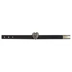 Story Heart Leather Bracelet - Black Queen Bee