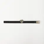 Story Heart Leather Bracelet - Black Blessed