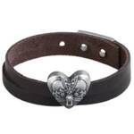 Story Heart Leather Bracelet - Brown Forever