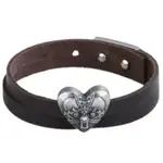 Story Heart Leather Bracelet - Brown Forever