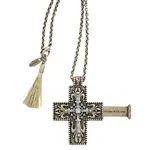 Demdaco Story Cross Pendant - Abide With Me