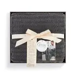 Demdaco Mens Giving Knit Fabric Blanket - Gray