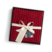 Demdaco Giving Ribbed Blanket - Red