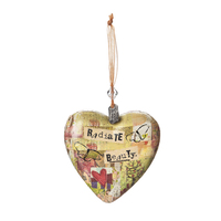 Kelly Rae Roberts Hanging Ornament - Radiate Beauty Heart