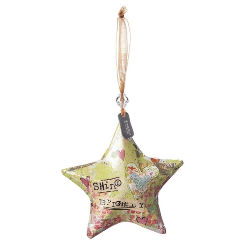 Kelly Rae Roberts Hanging Ornament - Shine Brightly Star Ornament