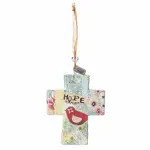 Kelly Rae Roberts Hanging Ornament - Hope Cross