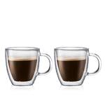 Bodum Glassware - Bistro Double Wall Espresso Cup Small 150mL 2 Pack