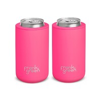 Frank Green 3-in-1 Insulated Drink Holder Duo Pack - 425ml Neon Pink