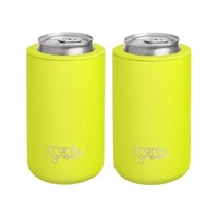 Frank Green 3-in-1 Insulated Drink Holder Duo Pack - 425ml Neon Yellow