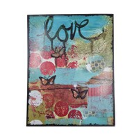 Demdaco Kelly Rae Roberts Memo Board with Butterfly Magnets - Love