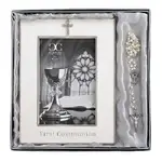 Roman Inc Caroline Collection - First Communion Photo Frame With Rosary Beads