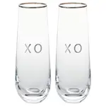 Hallmark Gifts - XO Stemless Champagne Flutes (Set of 2)