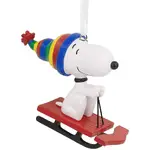 Hallmark Resin Hanging Ornament - Peanuts Snoopy on Sled