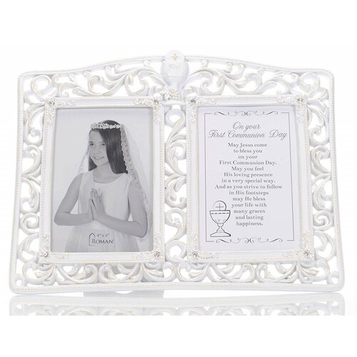 Roman Inc First Holy Communion Photo Frame with Verse