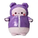 Pembe the Pink Cat Plush - Purple Hoodie