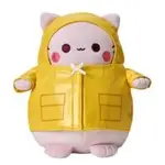Pembe the Pink Cat Plush - Yellow Raincoat